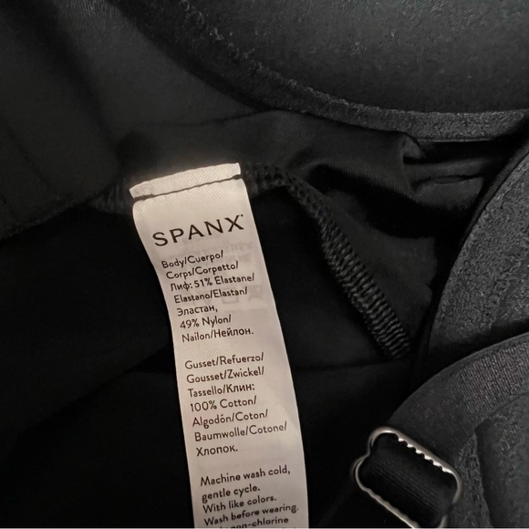 SPANX Shape Suit Your Fancy Strapless Cupped Brief Bodysuit Size Large Black - Picture 12 of 13
